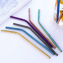 Load image into Gallery viewer, Bent Spiral Straw - Rainbow